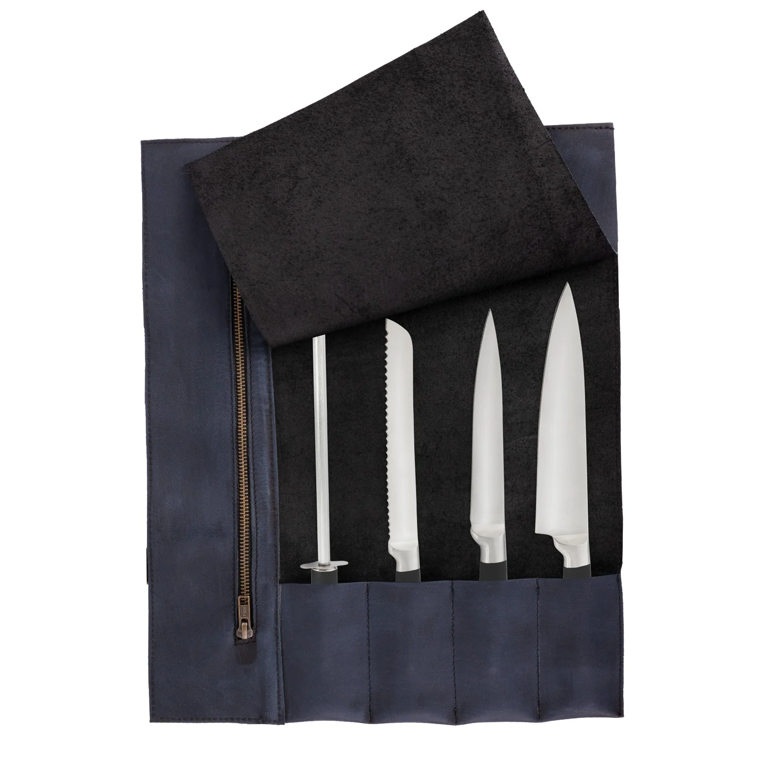 The Bristol 4 Pocket Full Grain Handmade Leather knife Roll - Image 10