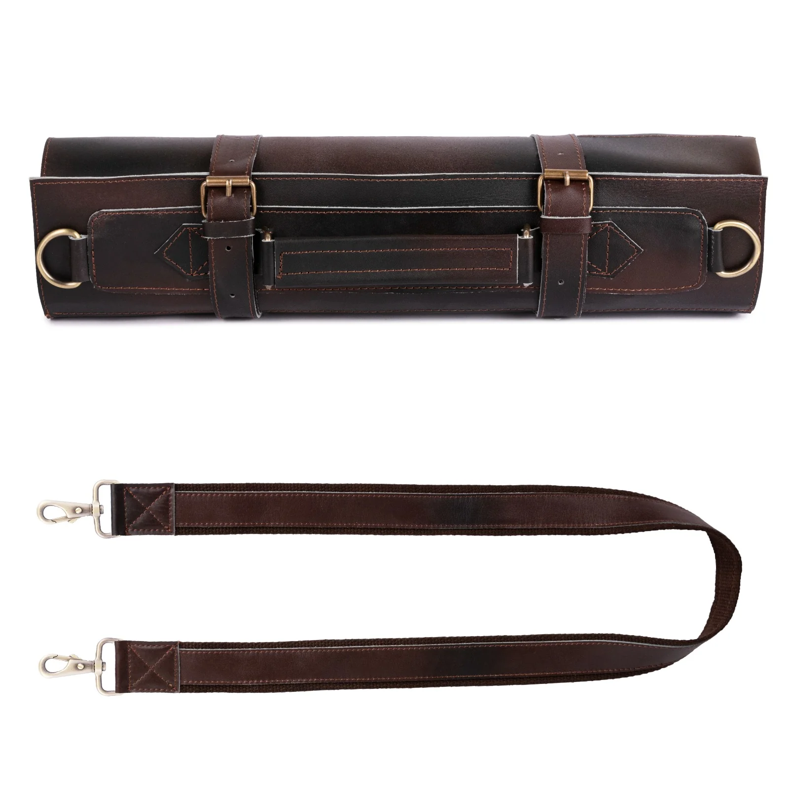 The Bristol 4 Pocket Full Grain Handmade Leather knife Roll - Image 16