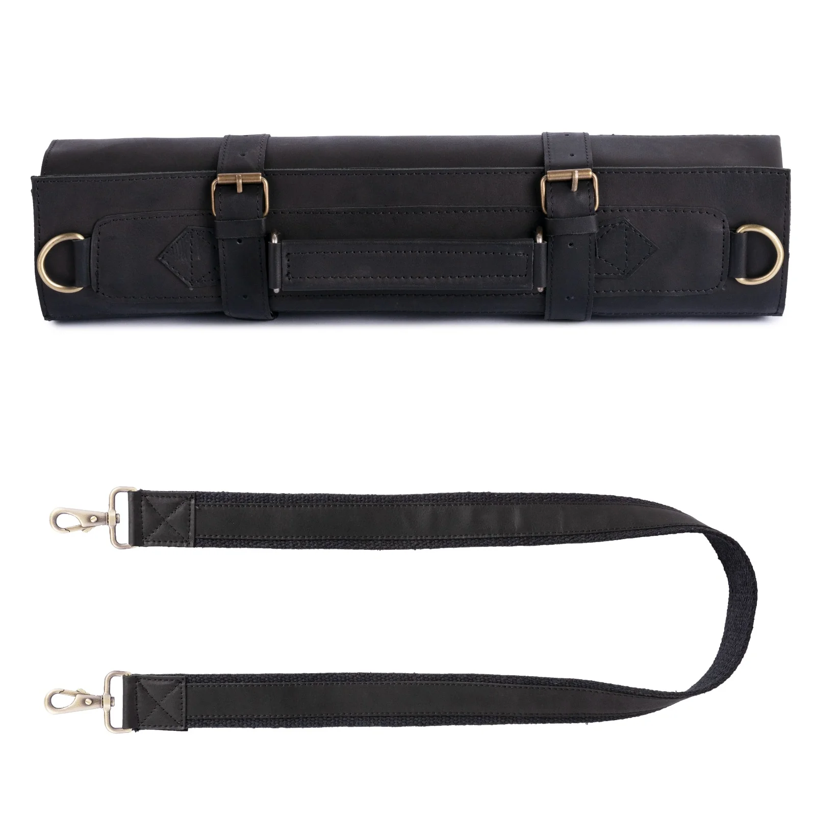 The Northamptonshire 7 Pocket Full Grain Handmade Leather Knife Roll - Image 6