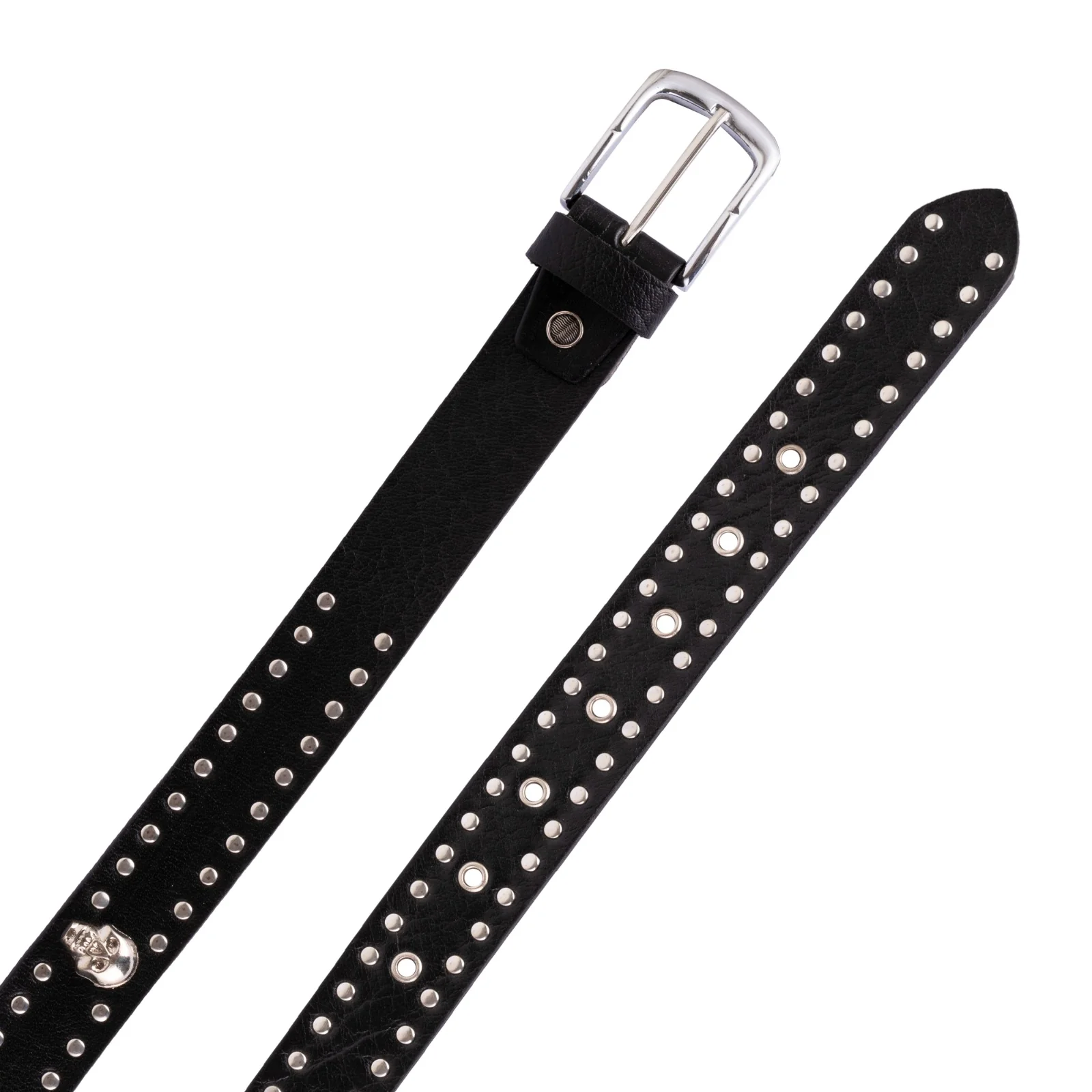 The Rutland Biker Skull and studded Punk leather Belt - Image 3