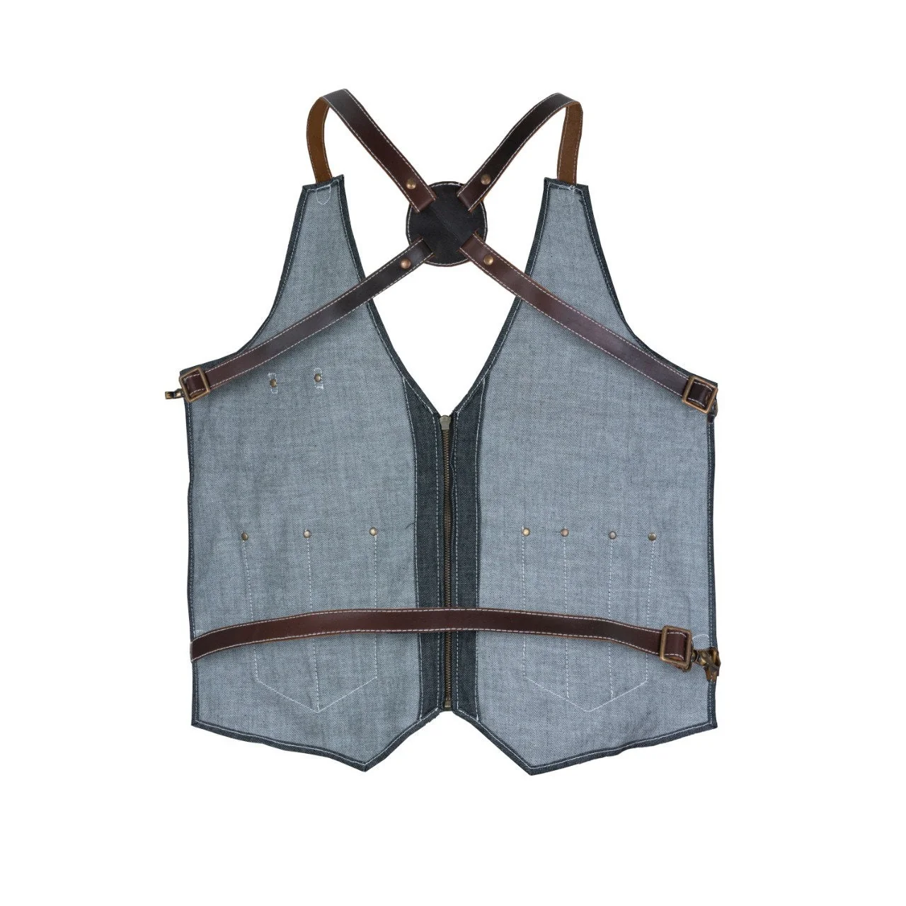 Buckinghamshire Black Denim Premium quality Barber Vest - Image 2