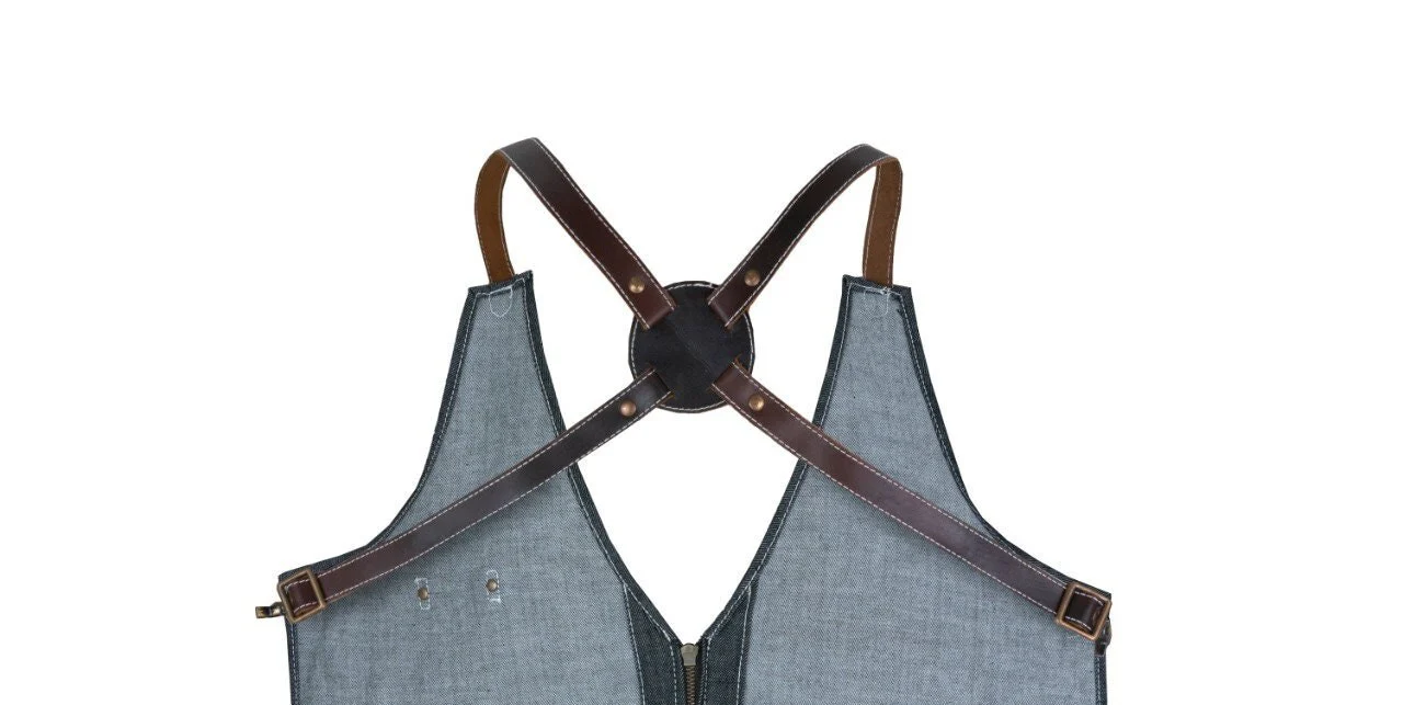 Buckinghamshire Black Denim Premium quality Barber Vest - Image 5
