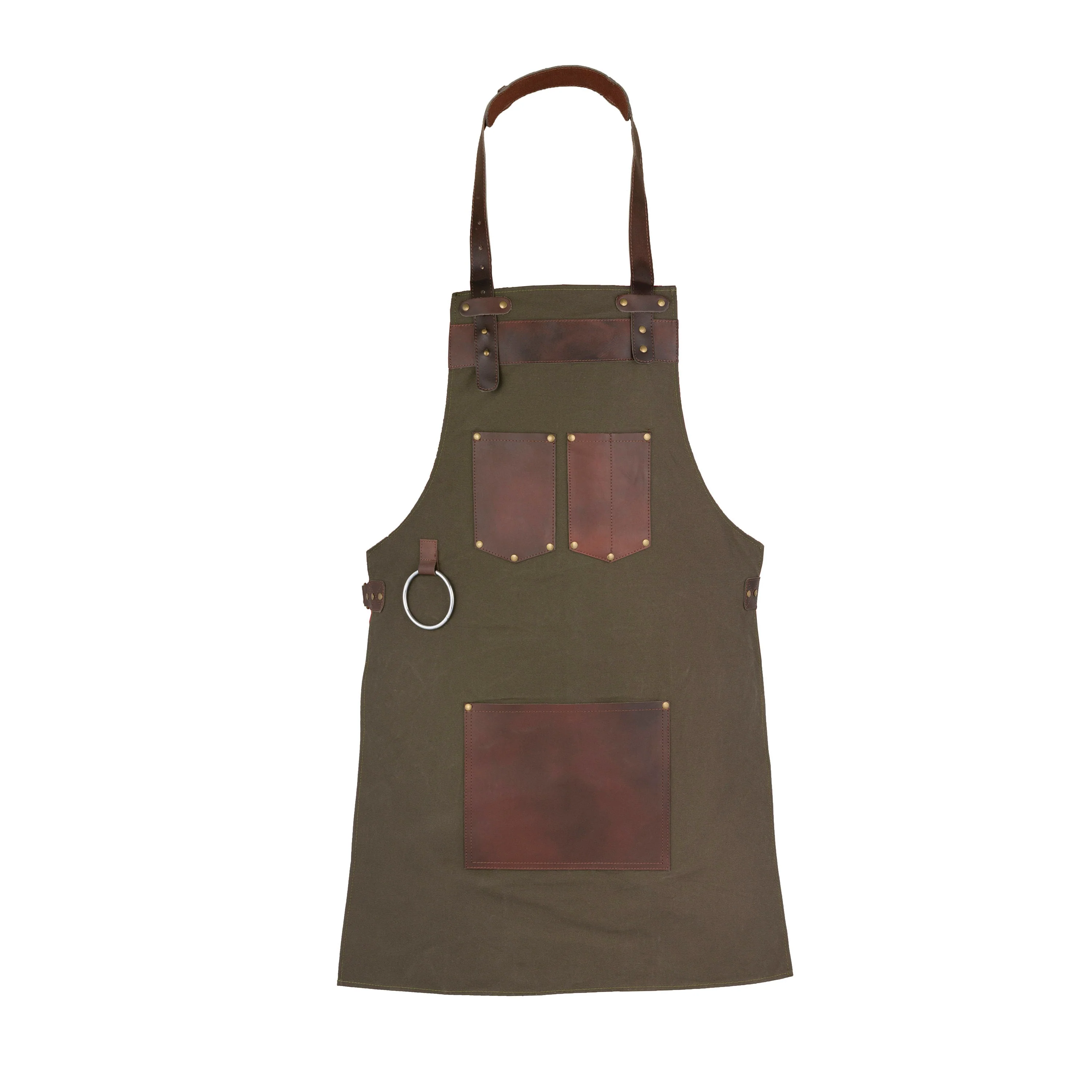 The Berkshire Canvas Apron with Leather Pocket - Image 6