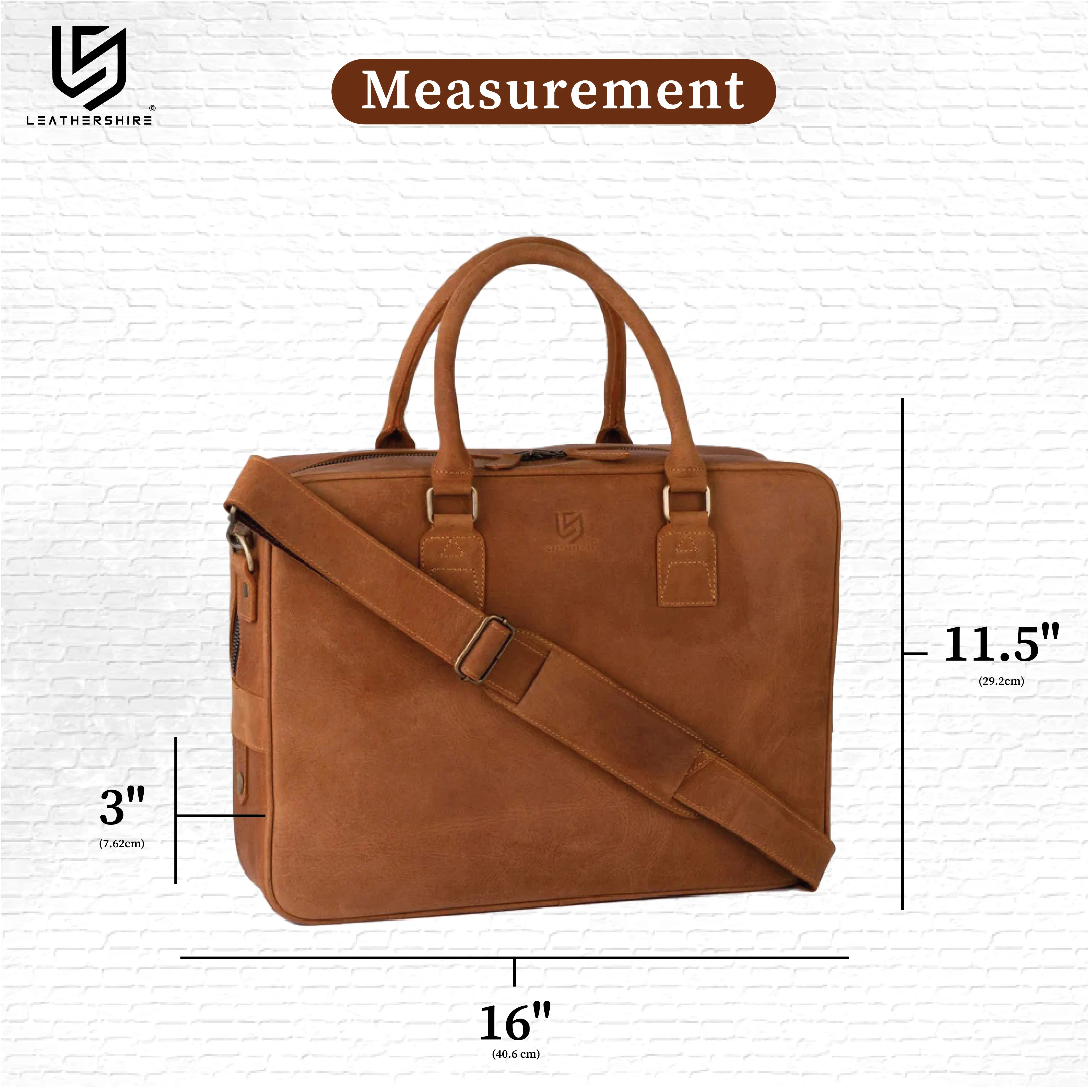 Tan Brown Leather Laptop Bag with Leather Journal and Dufffle Bag Gift Set - Leather Travel Set - Image 10