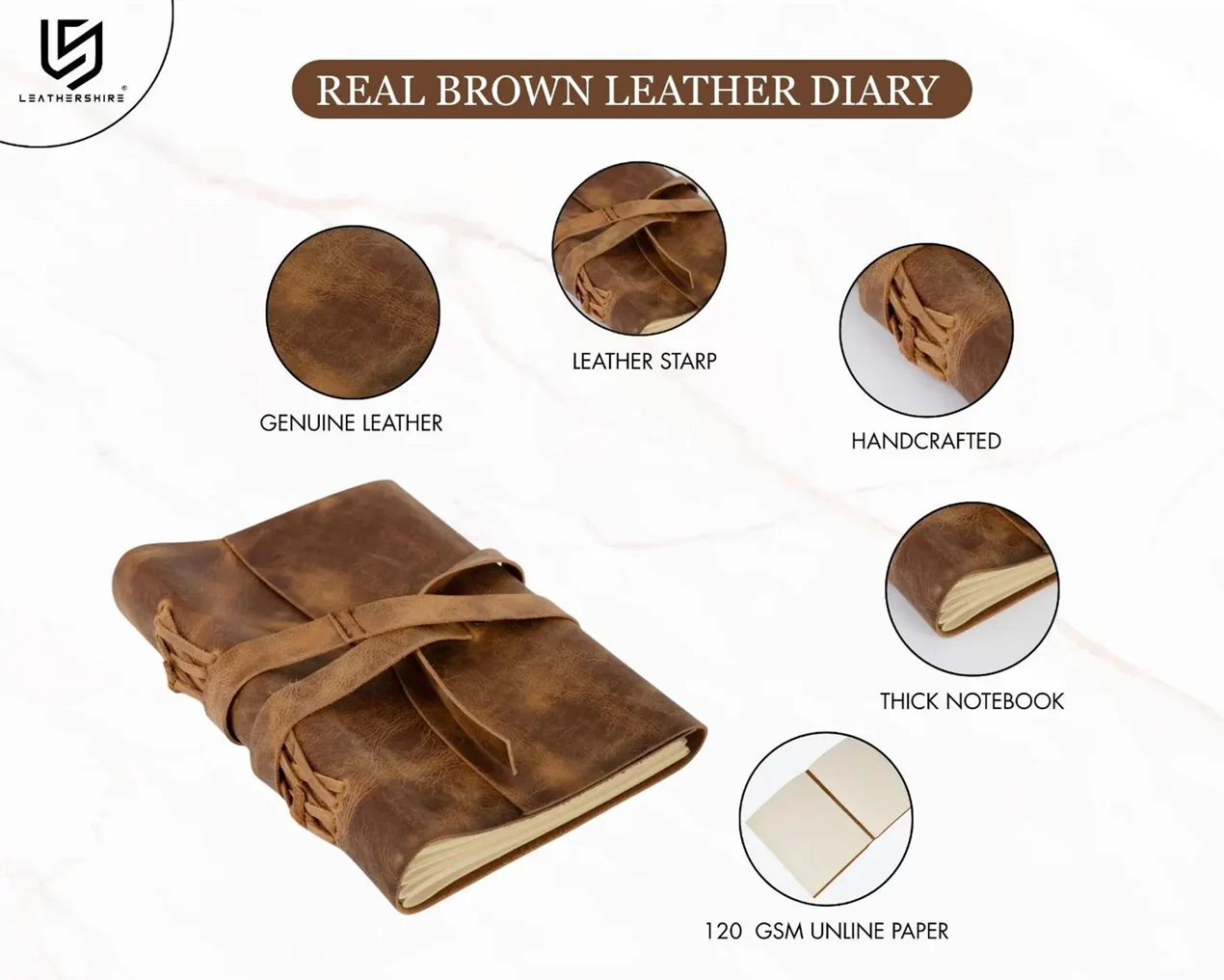 Tan Brown Leather Laptop Bag with Leather Journal and Dufffle Bag Gift Set - Leather Travel Set - Image 3