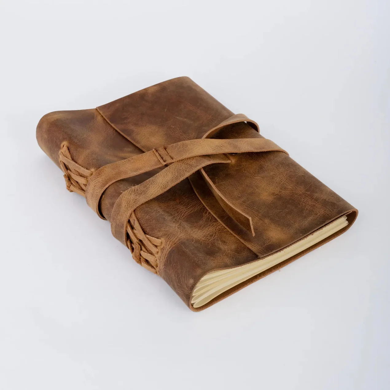 Tan Brown Leather Laptop Bag with Leather Journal and Dufffle Bag Gift Set - Leather Travel Set - Image 4