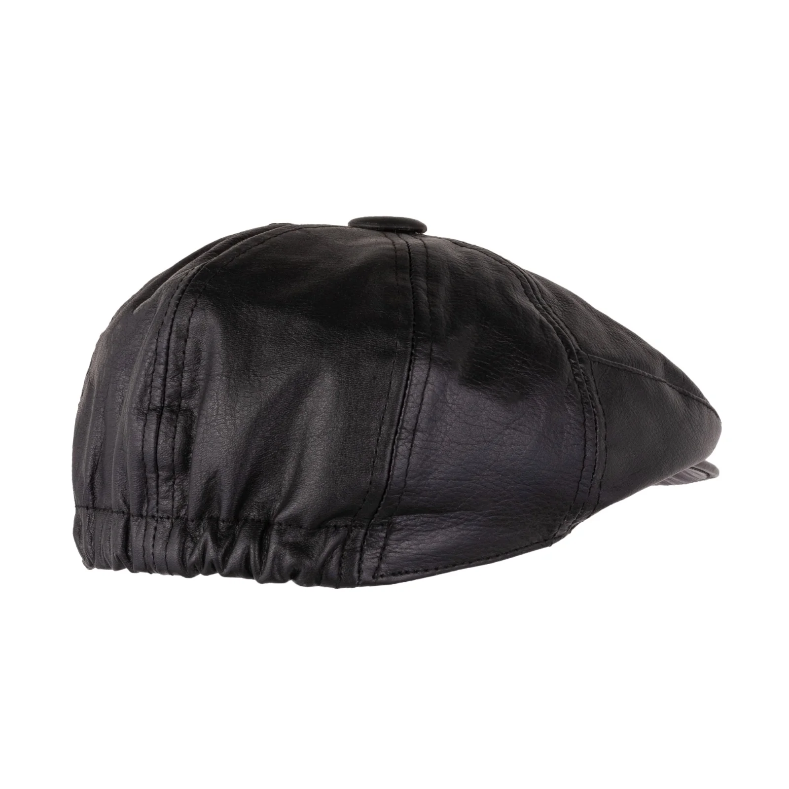 Black Leather Mitts with Leather Cap Gift Set - Image 11