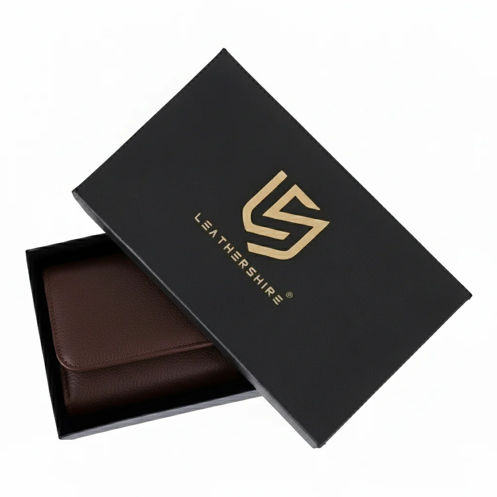 The Somerset Luxury Dark Brown Leather Watch Case - Image 14