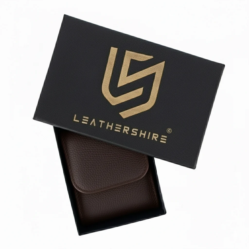 The Somerset Luxury Dark Brown Leather Watch Case - Image 15