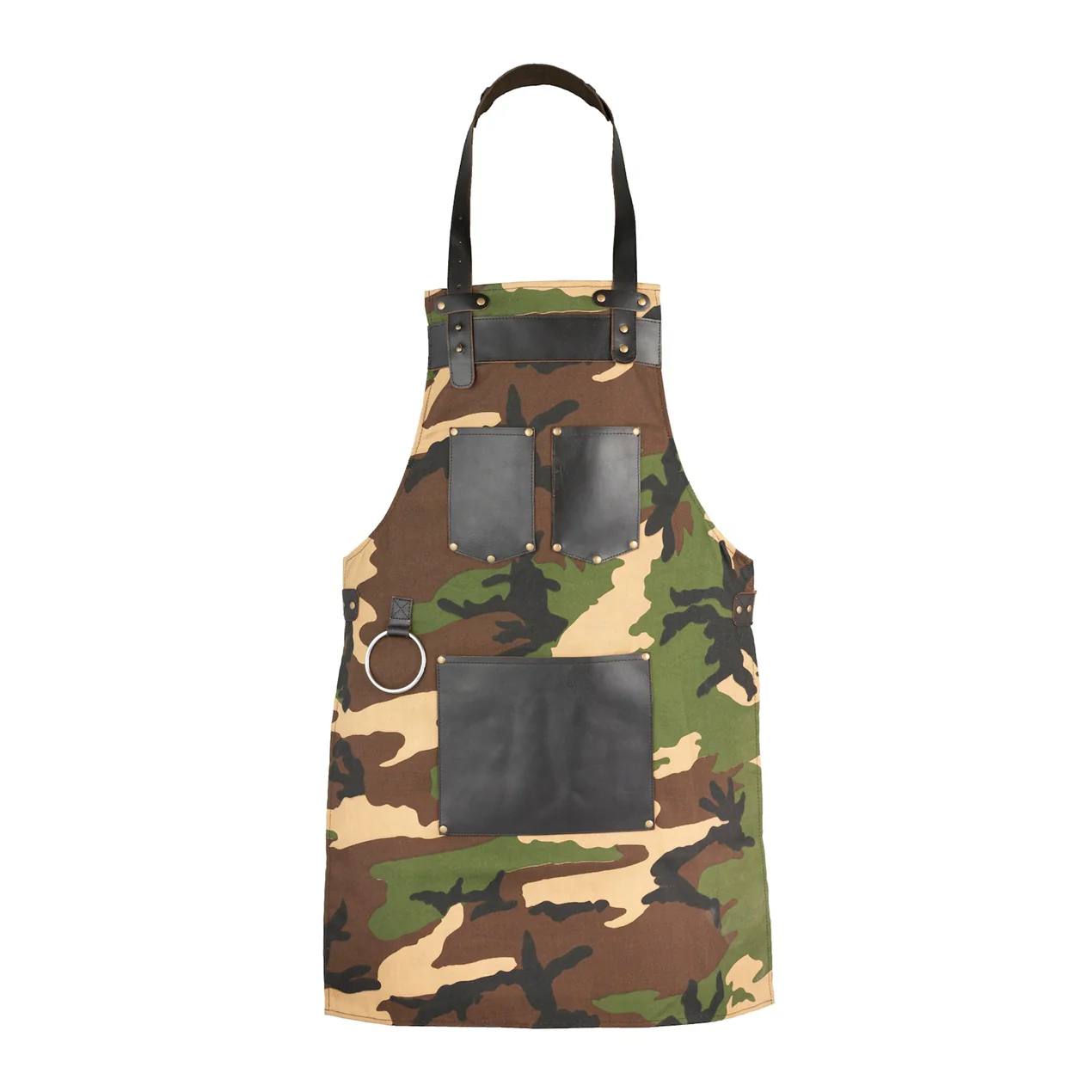 Chef Camo Green Leather apron and Roll Gift Set - Image 3