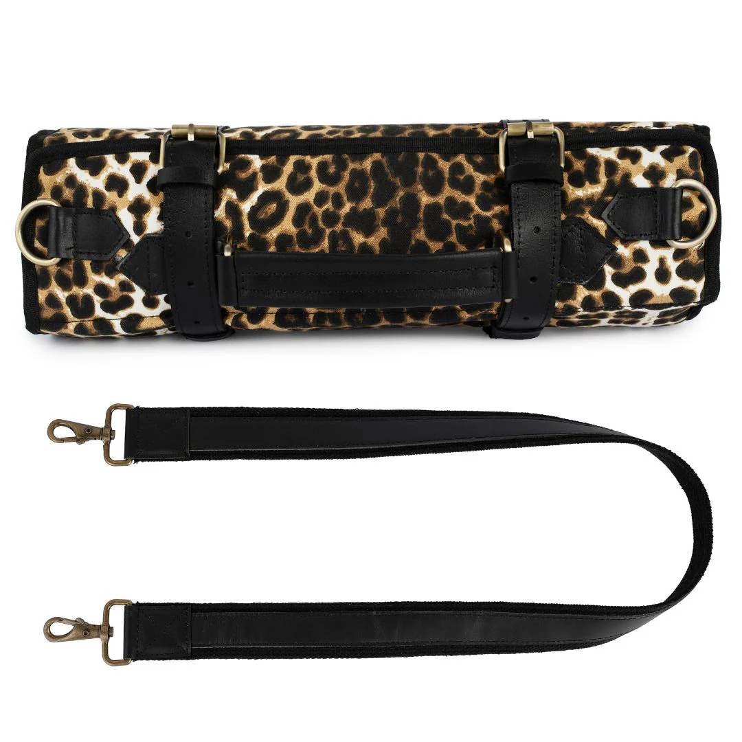 Chef Leopard Leather apron and Roll Gift Set - Image 12