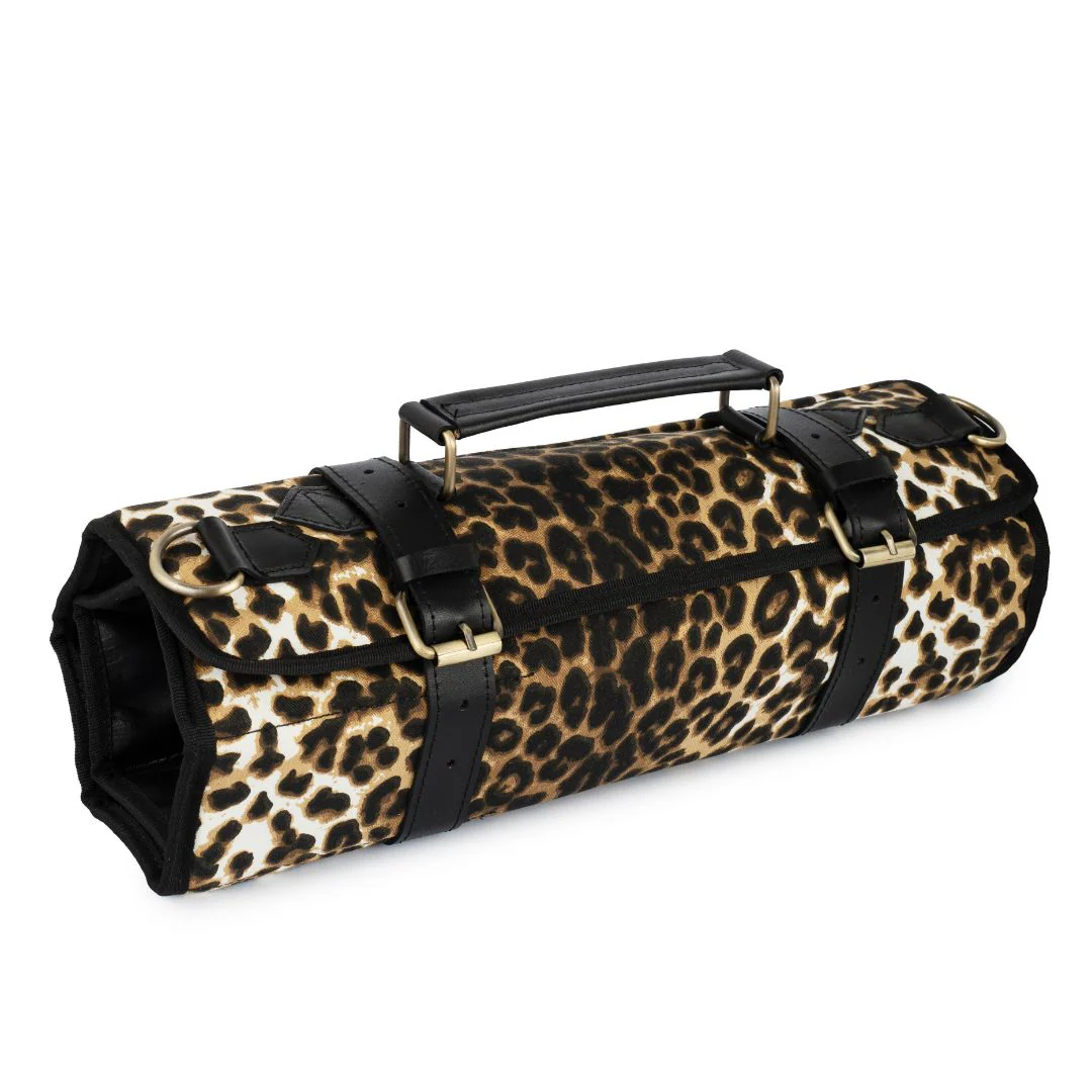 Chef Leopard Leather apron and Roll Gift Set - Image 13