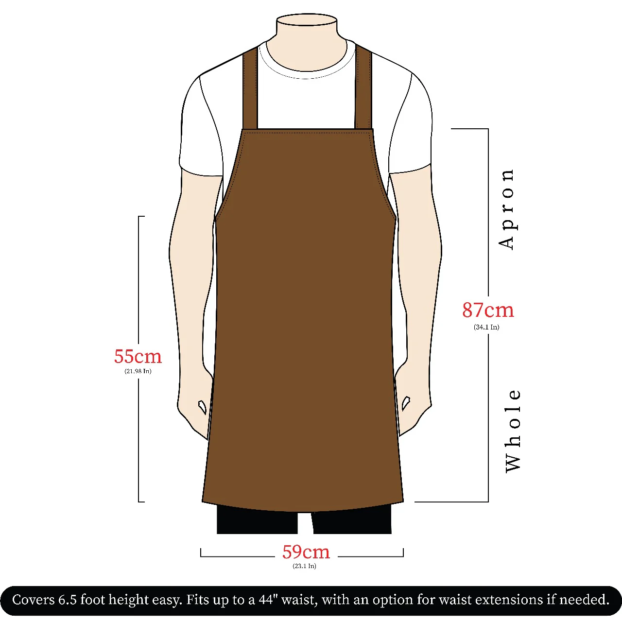 The Northumberland Black Full Grain Leather Apron - Image 6