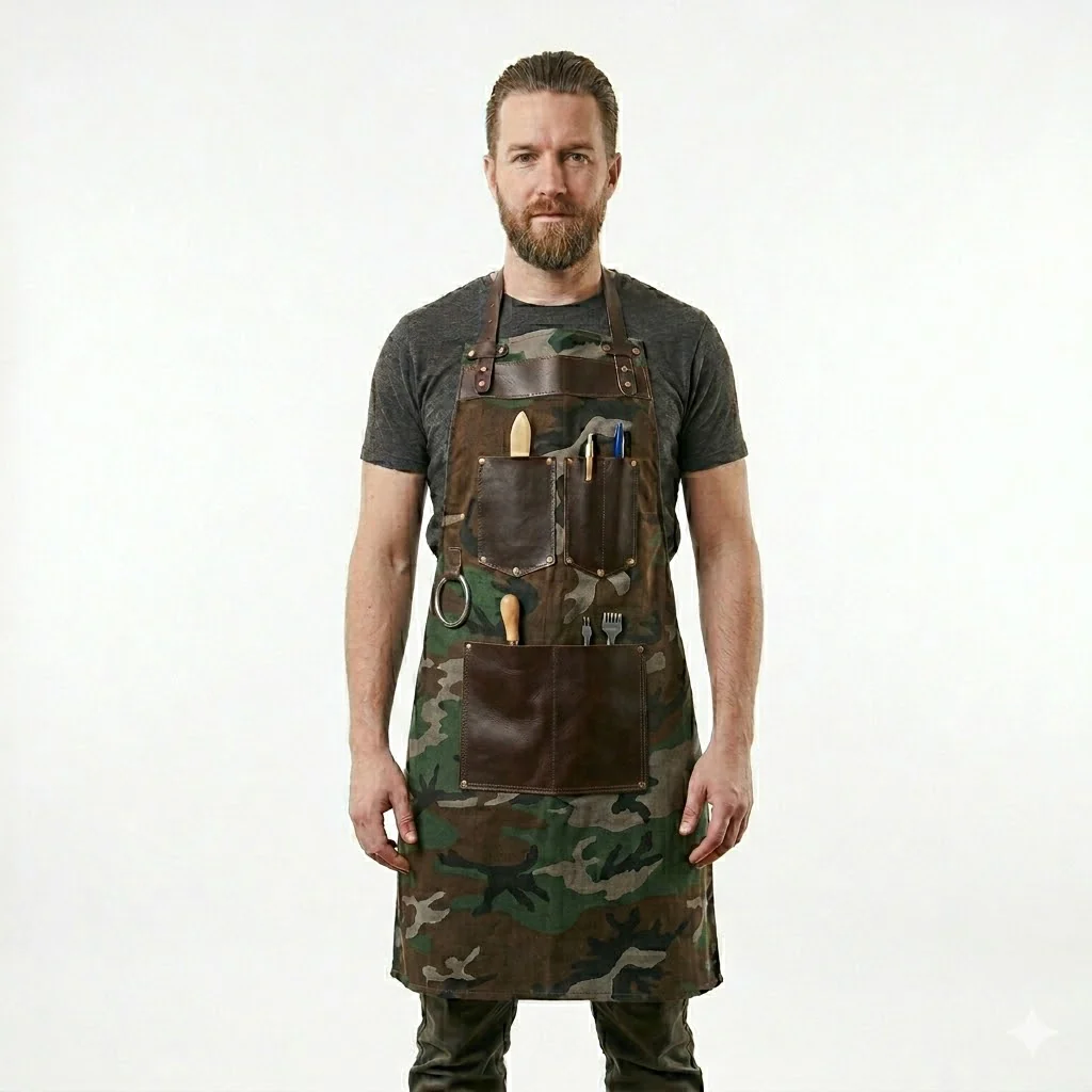 The Northumberland Canvas Camougflage Bib Apron - Image 19