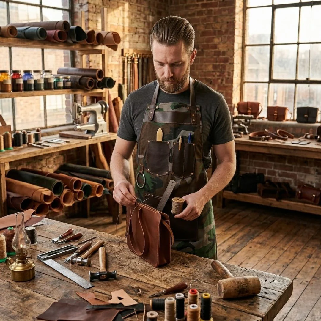The Northumberland Canvas Camougflage Bib Apron - Image 18