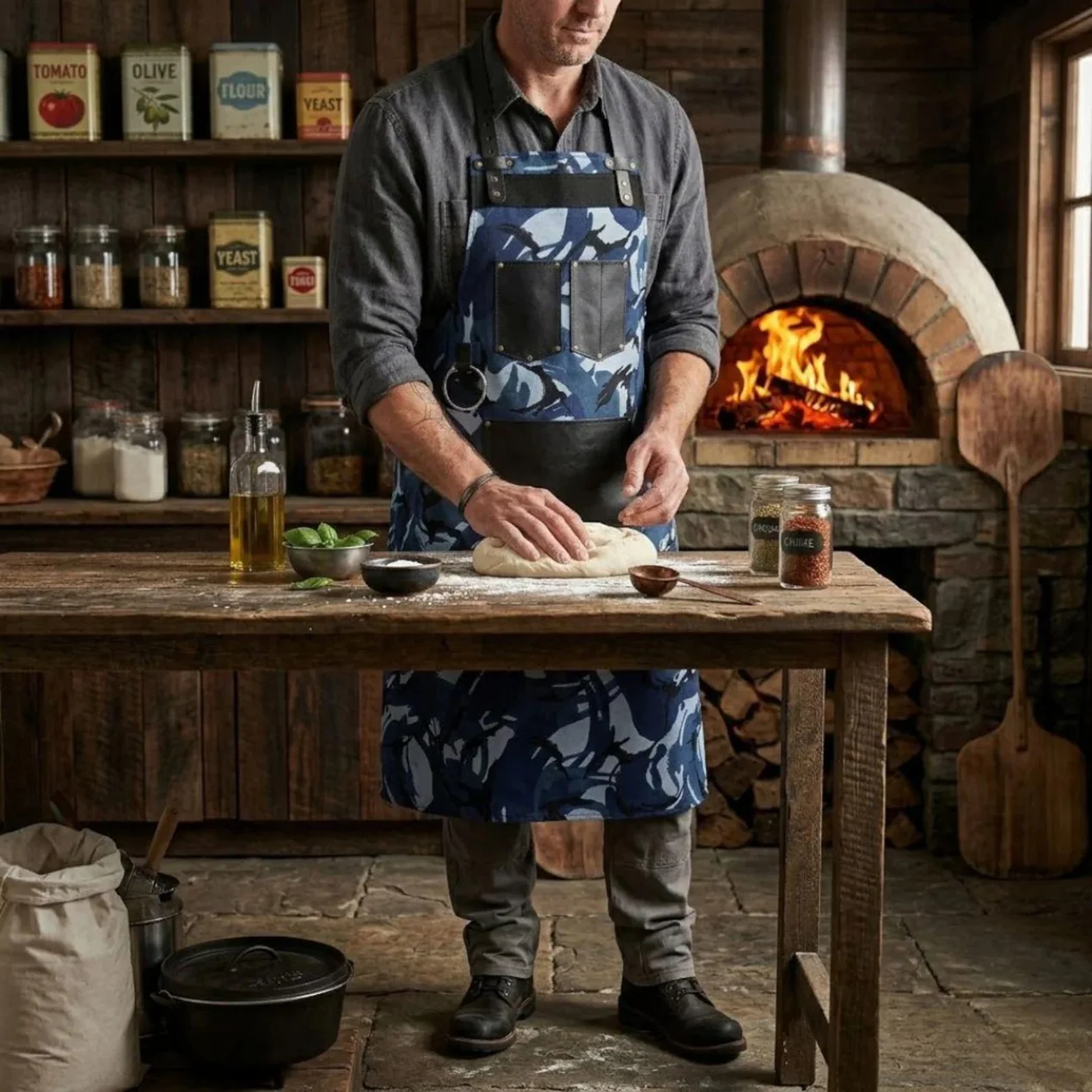 The Northumberland Canvas Camougflage Bib Apron - Image 3