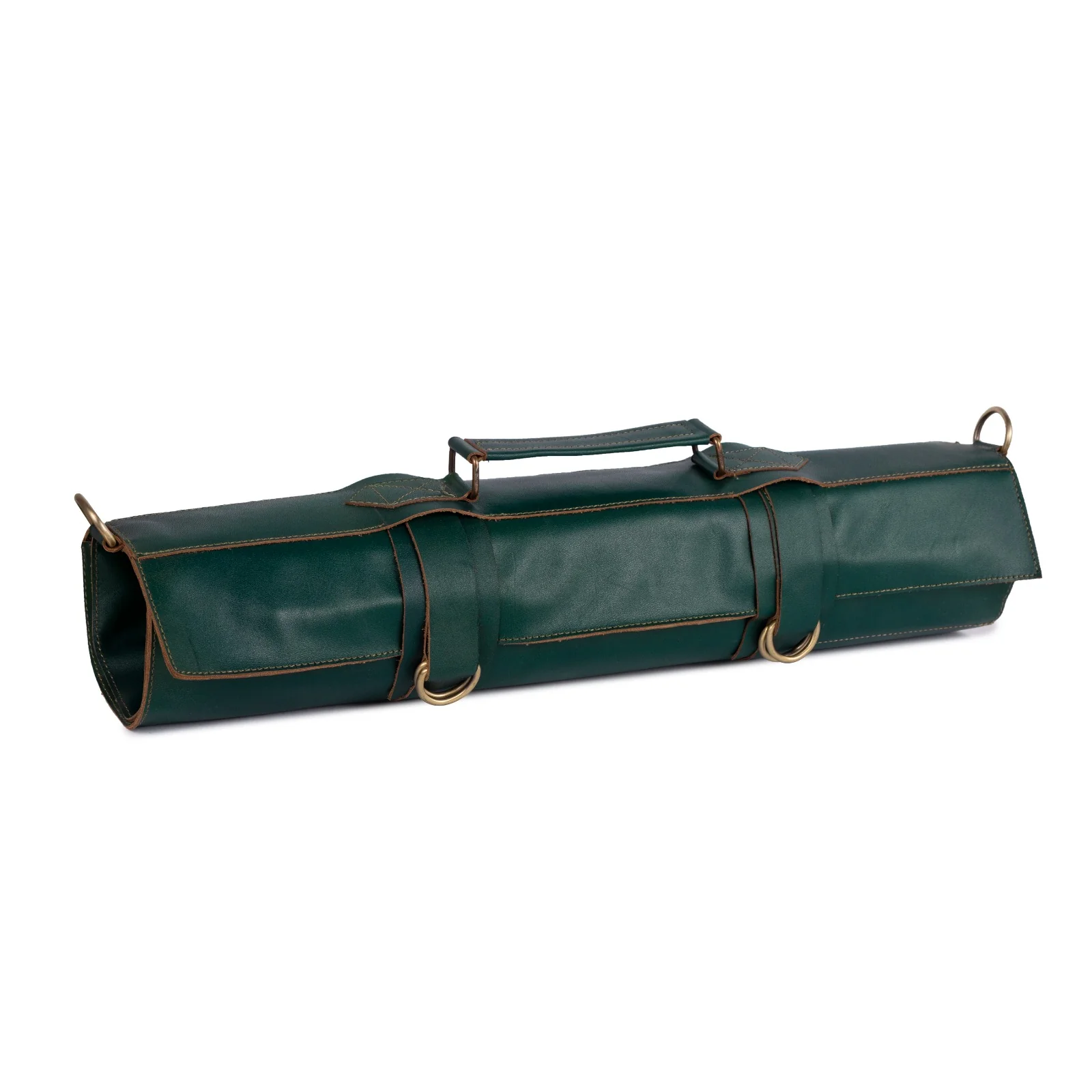 Chef Green Leather apron and Roll with Free Wine Bag Gift Set - Image 11