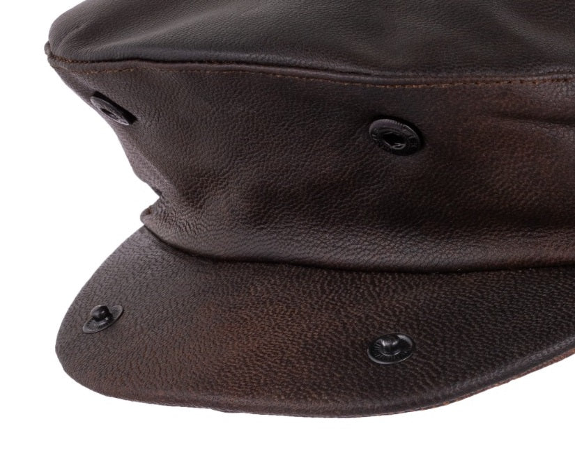 Dark brown Leather apron and Roll with Leather Mitts & Cap Gift Set - Chef Gift Set - Image 13