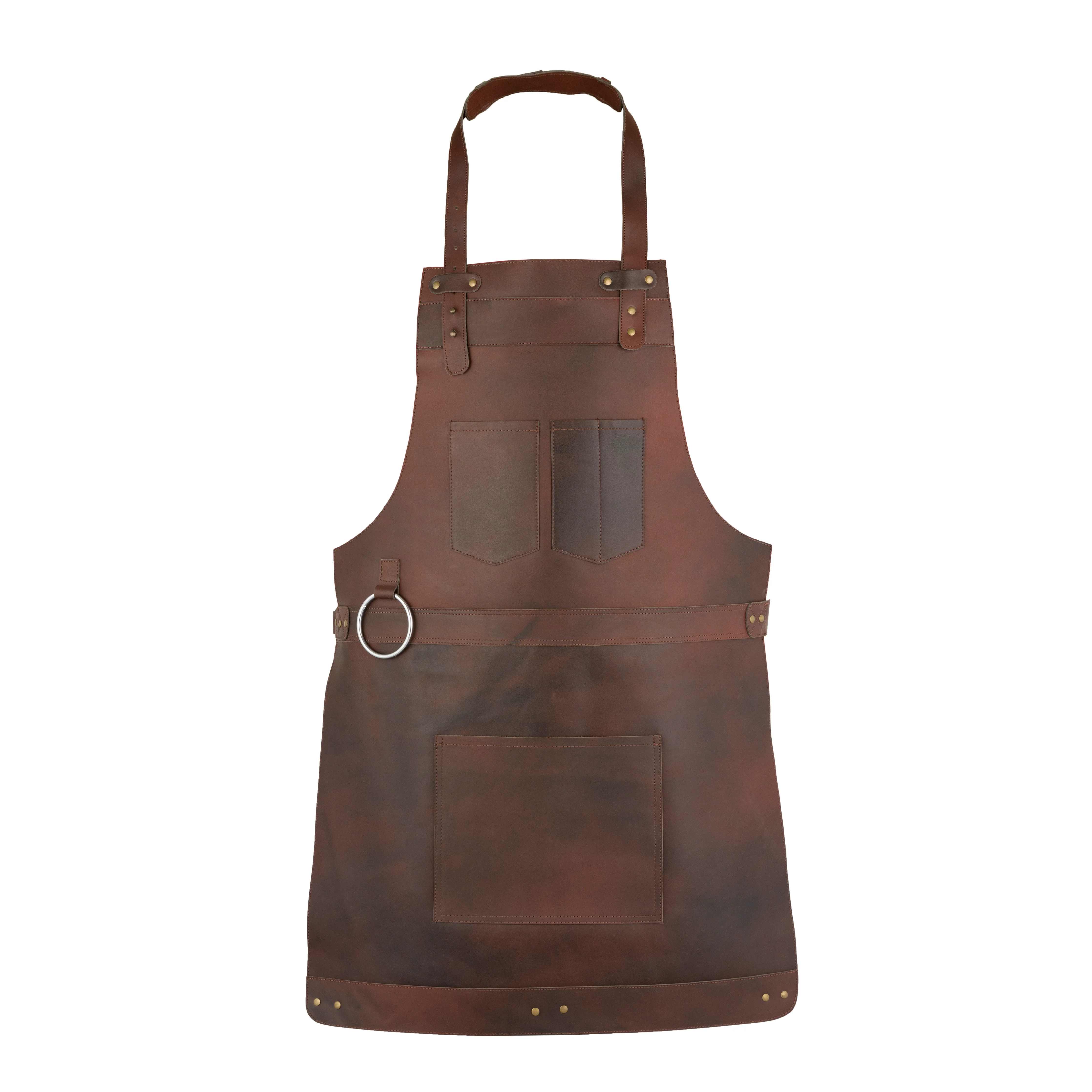 The Northumberland Chocolate Brown Leather Apron - Image 3