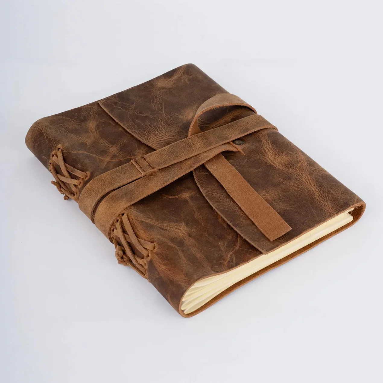 Crazy Horse Full grain Leather Journal Handmade Notebook A5