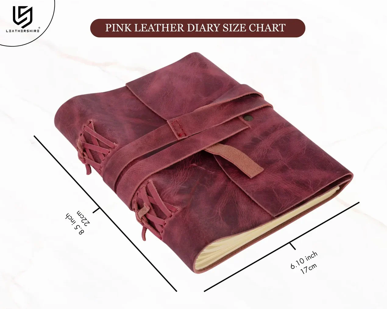 Crazy Horse Full grain Leather Journal Handmade Notebook A5 - Image 10
