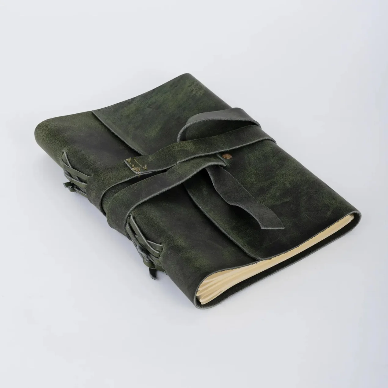 Crazy Horse Full grain Leather Journal Handmade Notebook A5 - Image 6