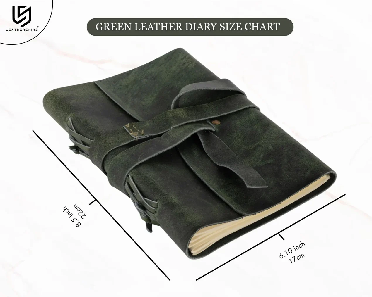 Crazy Horse Full grain Leather Journal Handmade Notebook A5 - Image 7