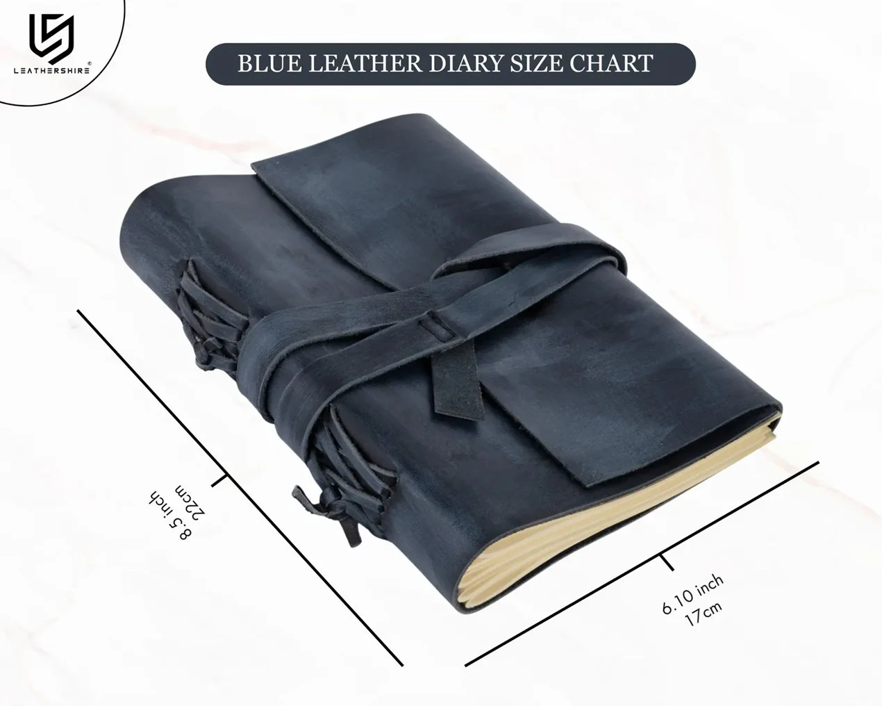 Crazy Horse Full grain Leather Journal Handmade Notebook A5 - Image 10