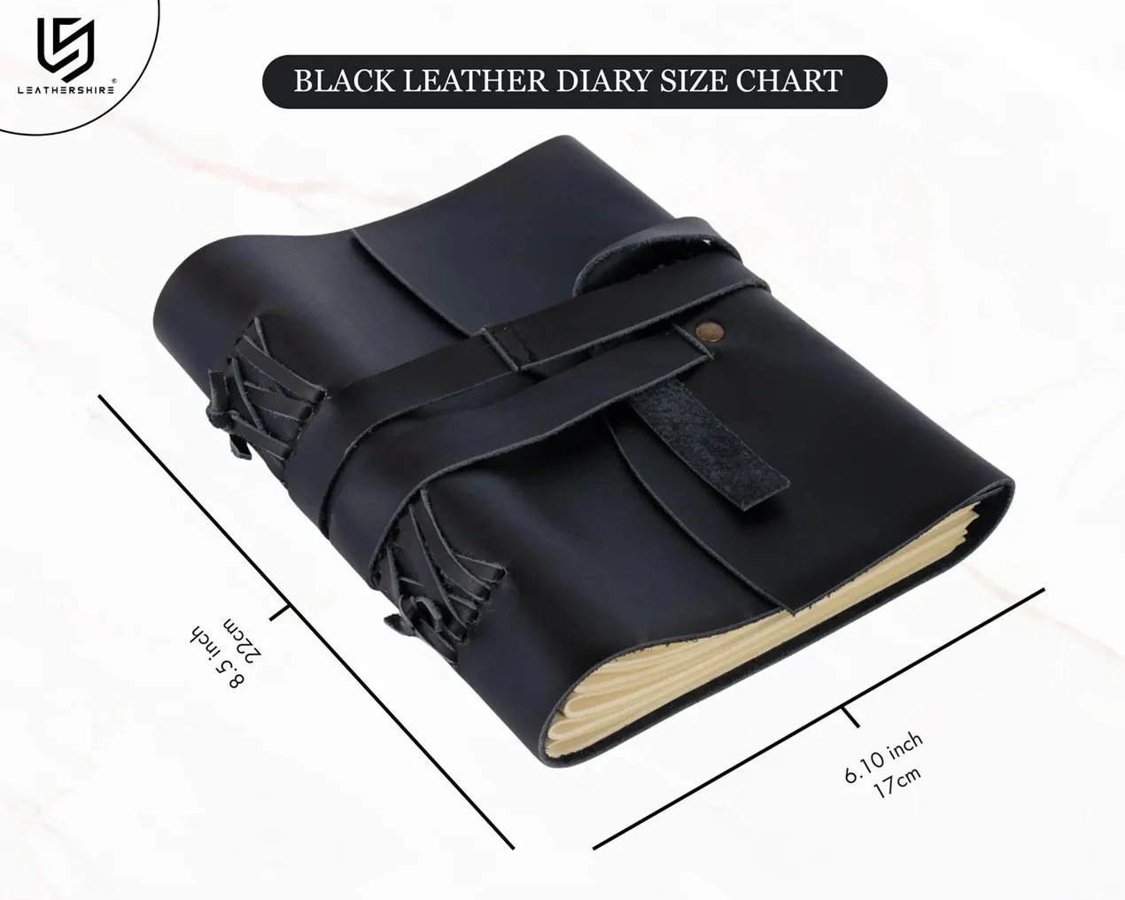 Crazy Horse Full grain Leather Journal Handmade Notebook A5 - Image 14