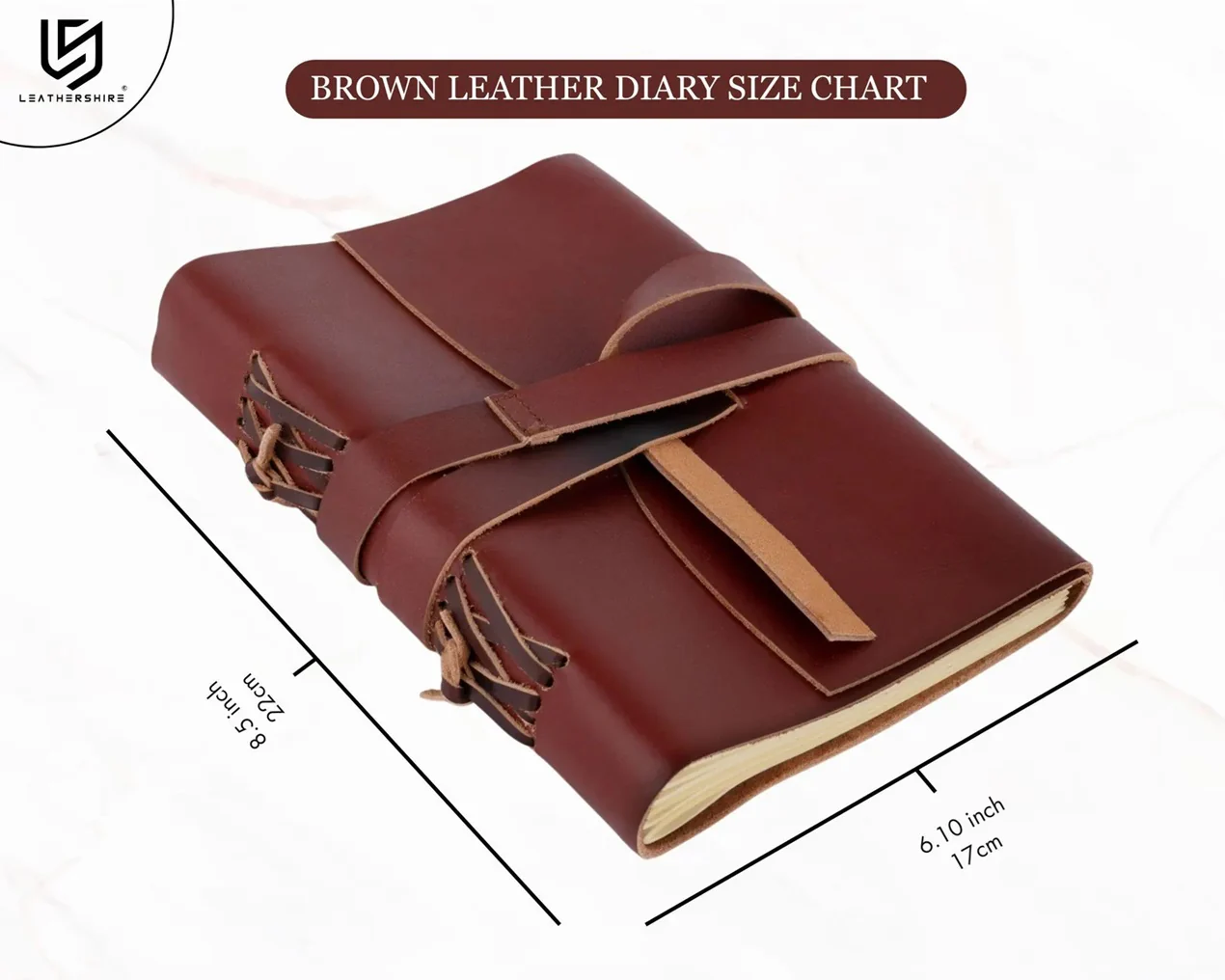 Crazy Horse Full grain Leather Journal Handmade Notebook A5 - Image 7