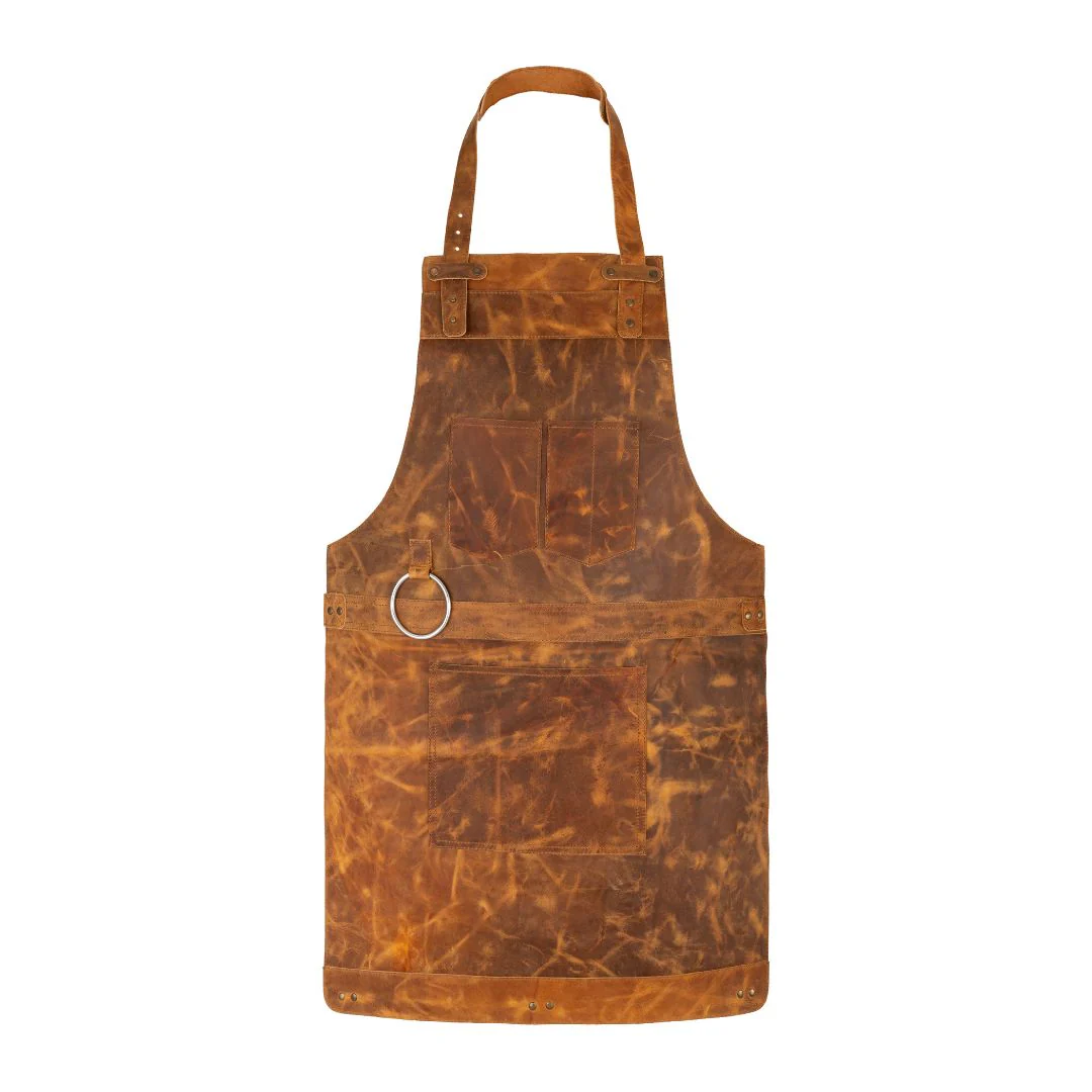 Tan Brown Crazy Horse Pull up Leather apron