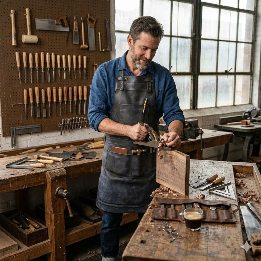 The Devon Full Grain Leather Apron - Image 26