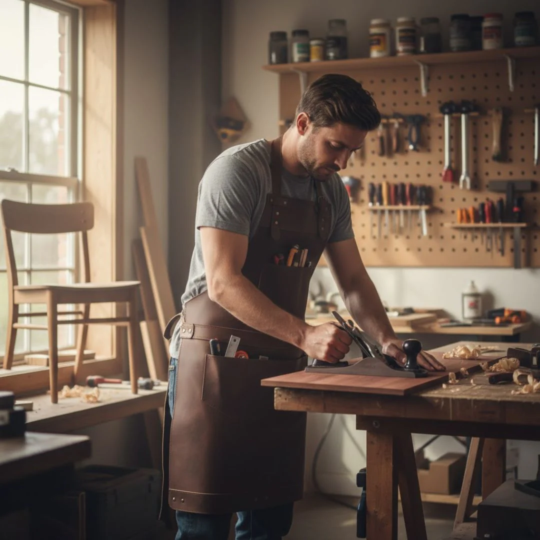 The Devon Full Grain Leather Apron - Image 6