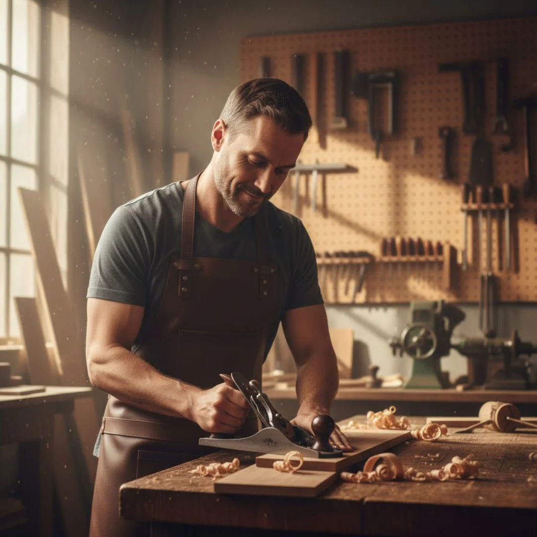 The Bedfordshire Full Grain Leather Apron - Image 11
