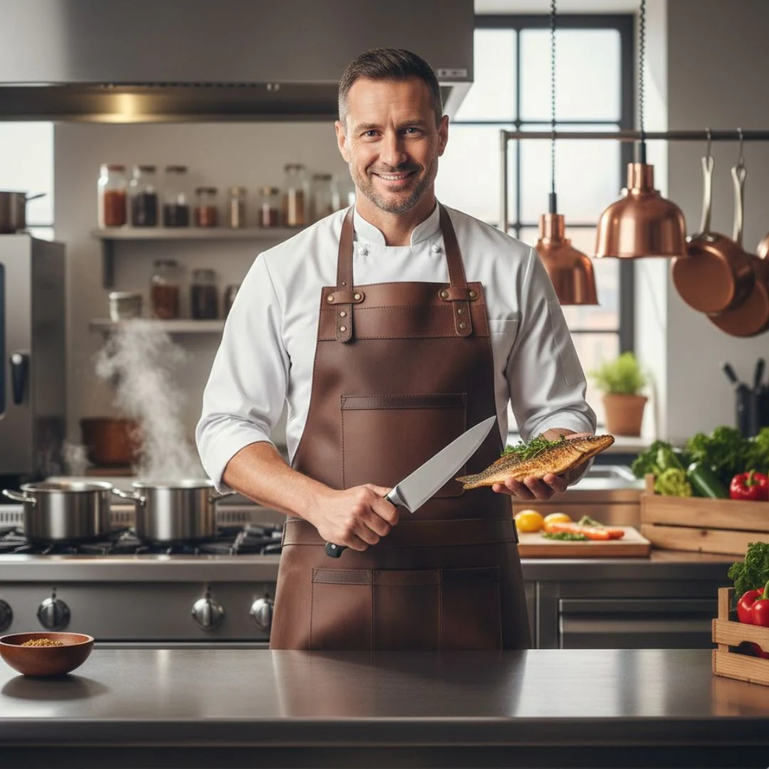 The Bedfordshire Full Grain Leather Apron - Image 14