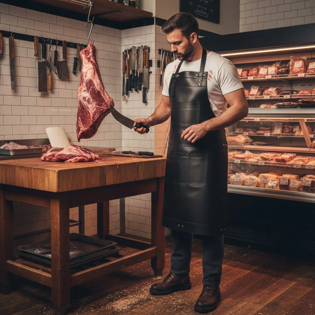 The Bedfordshire Full Grain Leather Apron - Image 25