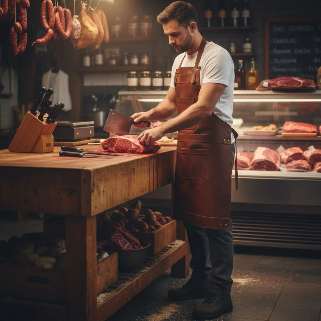 The Bedfordshire Full Grain Leather Apron - Image 32