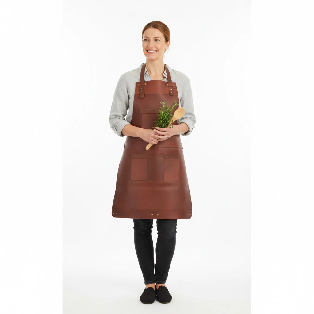 The Bedfordshire Full Grain Leather Apron - Image 35