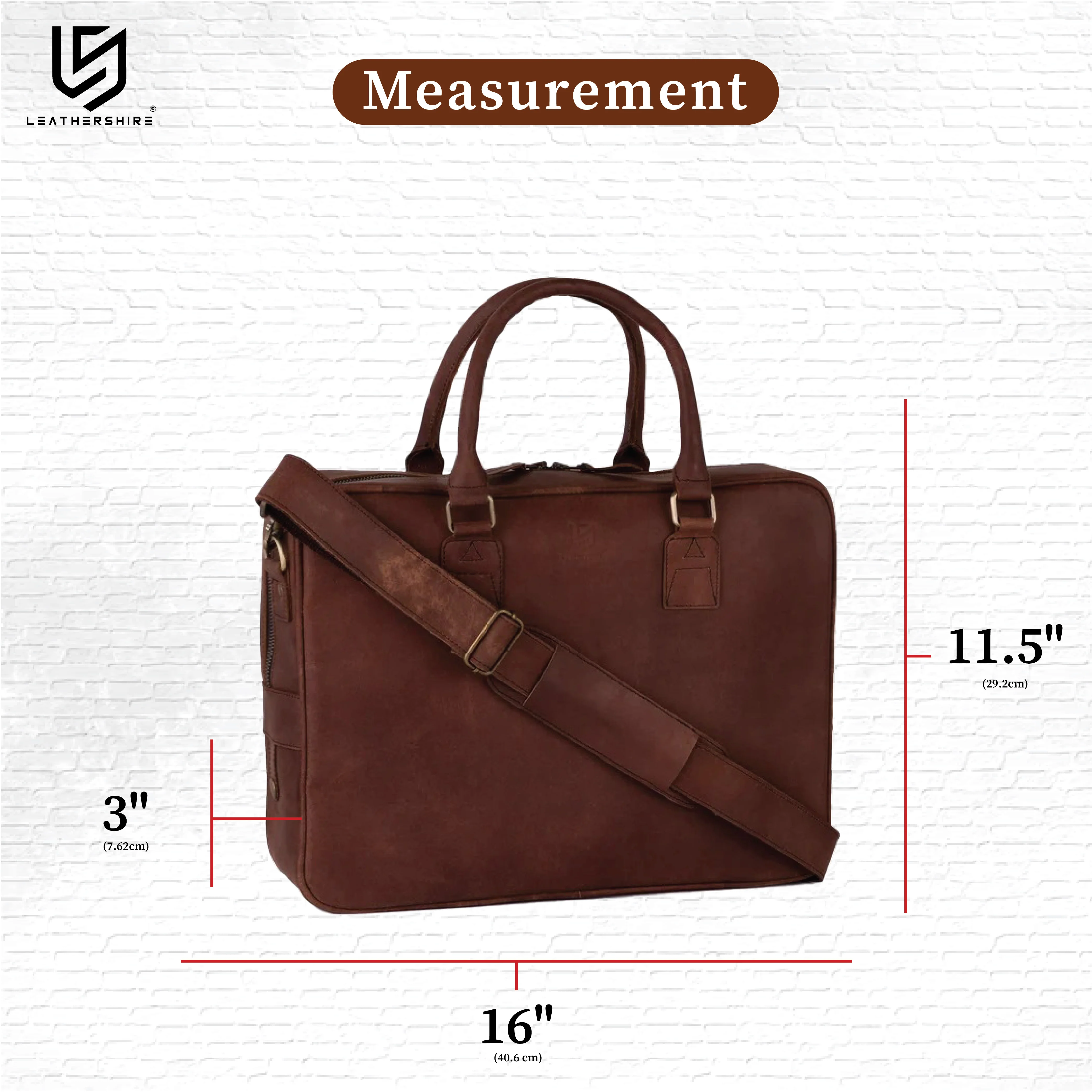 Brown Leather Laptop Bag with Leather Journal and Dufffle Bag Gift Set - Leather Travel Set - Image 8