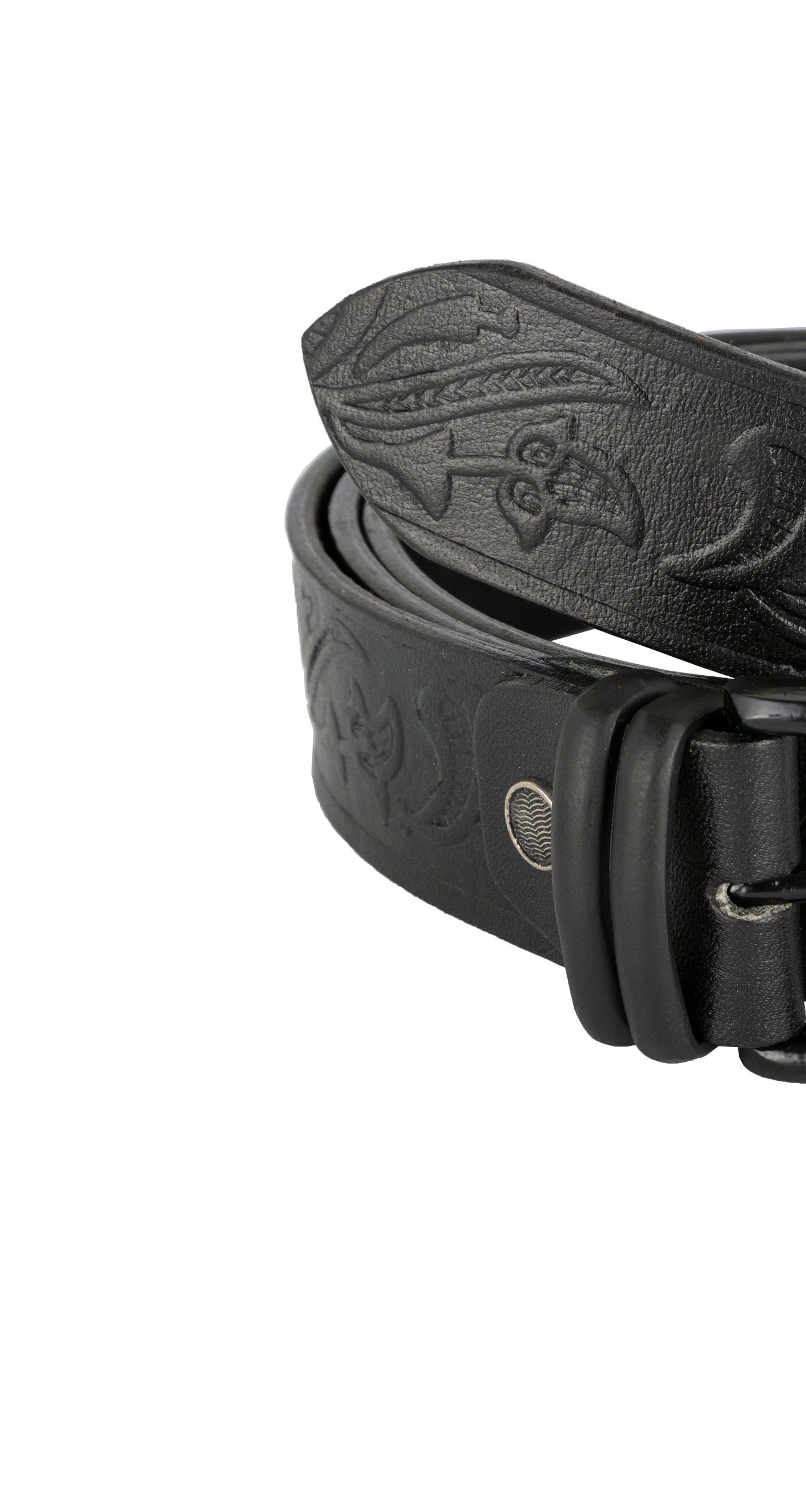 Floral Embossed Luxury real leather belt - Image 3