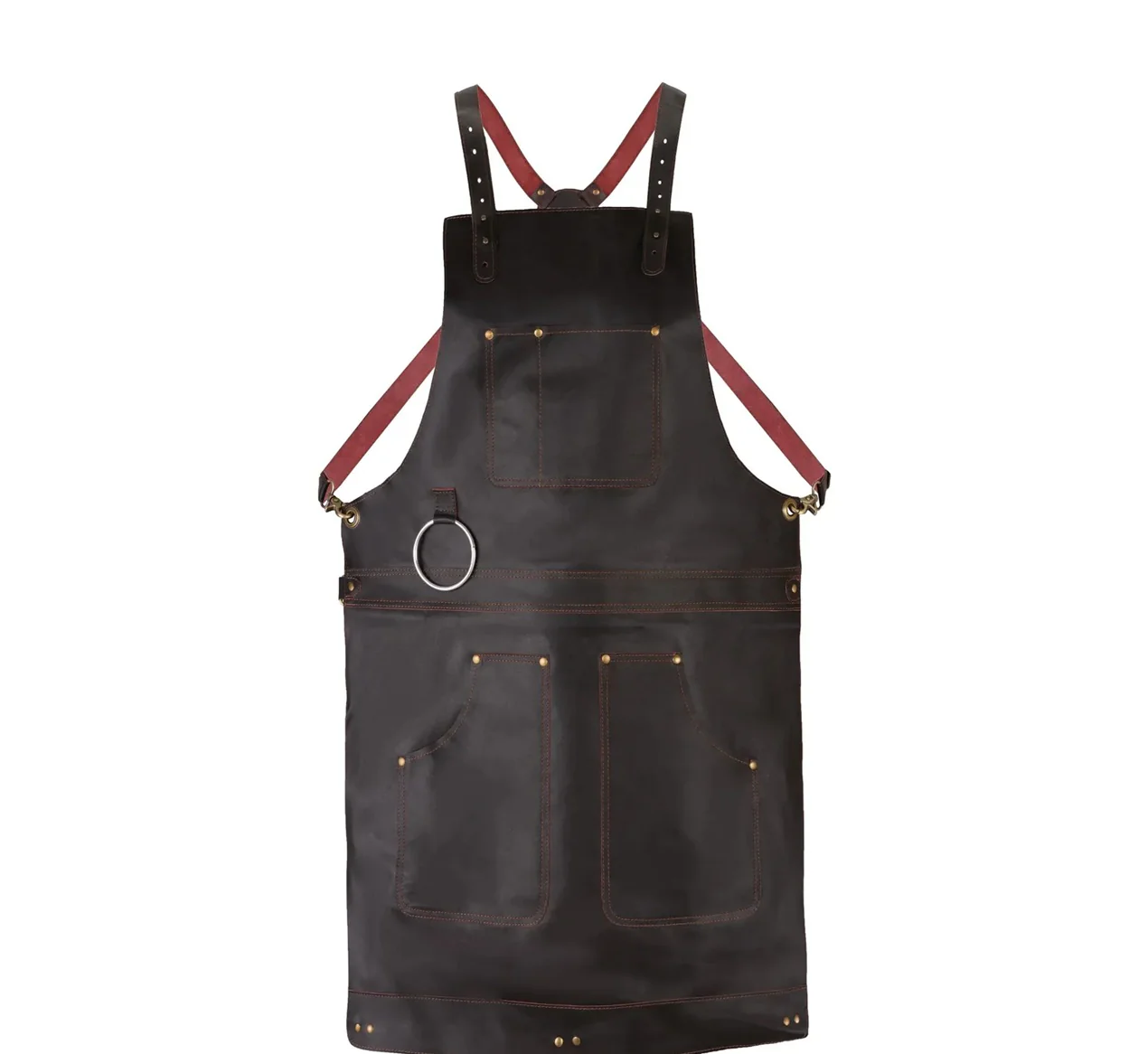 The Berkshire Full Grain Handmade Crossbody Leather apron - Image 3
