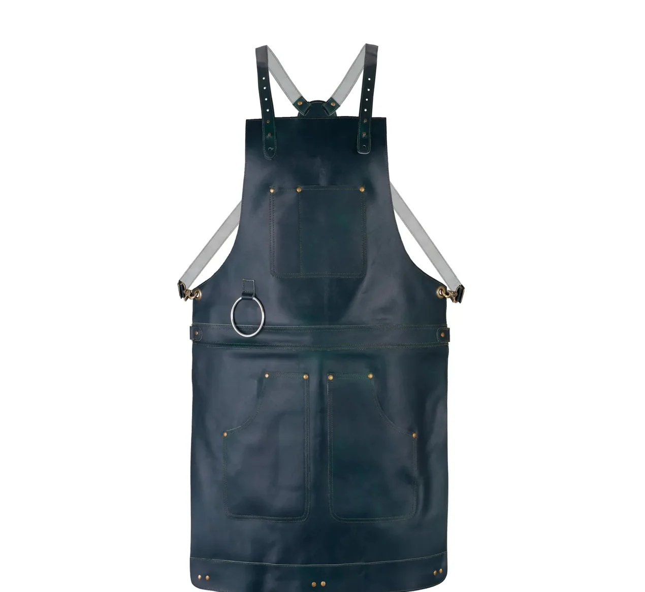 The Berkshire Full Grain Handmade Crossbody Leather apron - Image 5