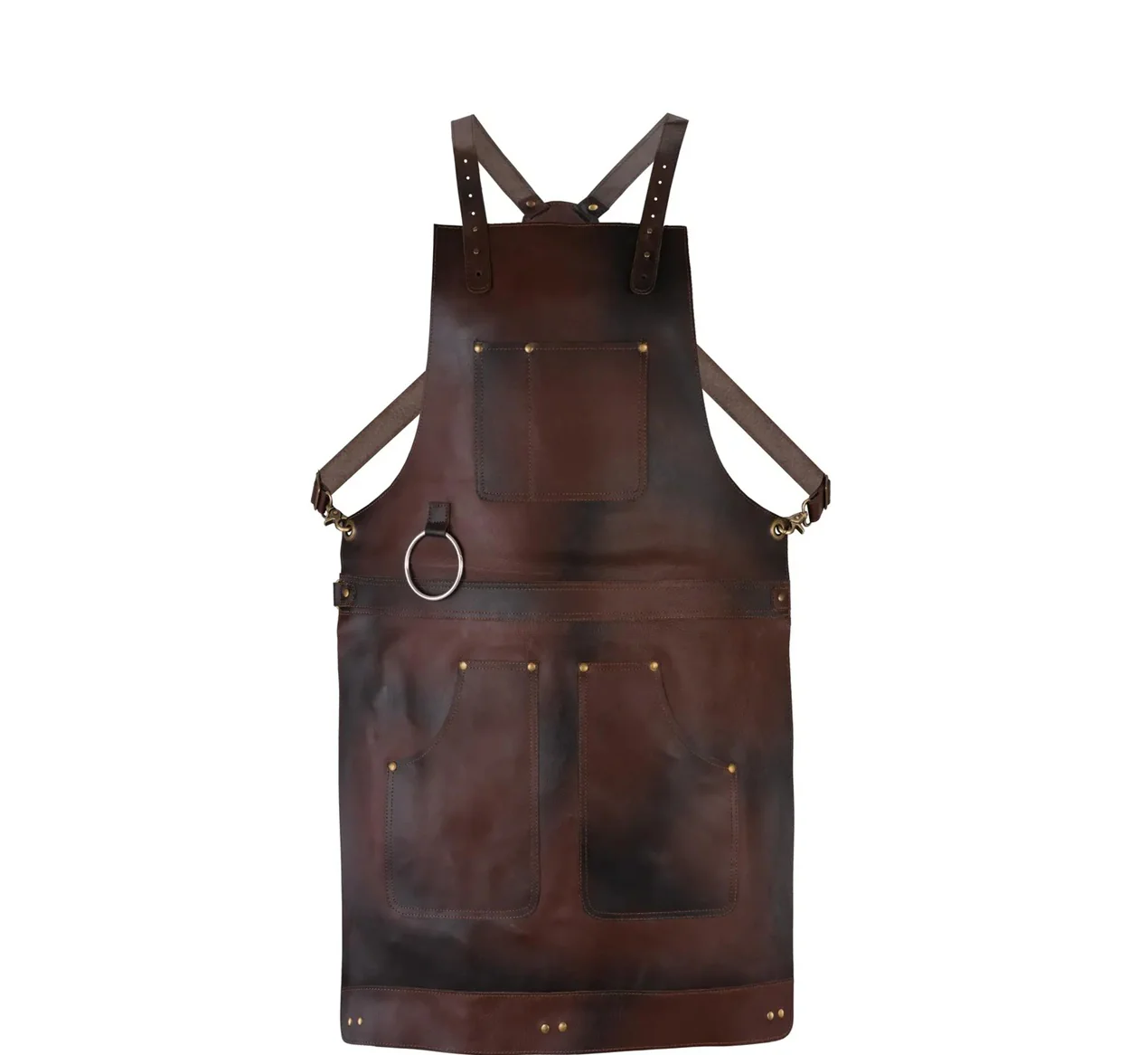 The Berkshire Full Grain Handmade Crossbody Leather apron - Image 9