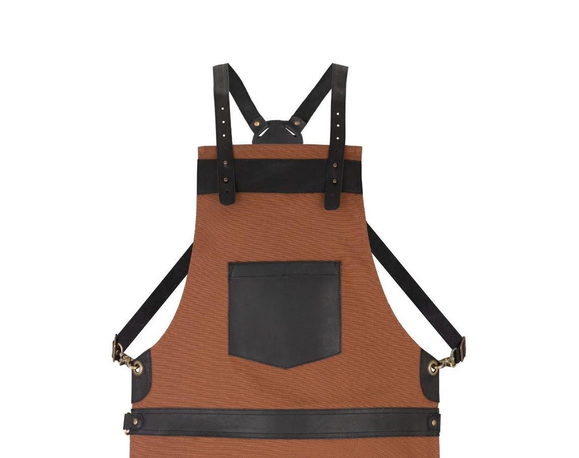 The Staffordshire Brown Canvas Crossbody Cook Apron - Image 3