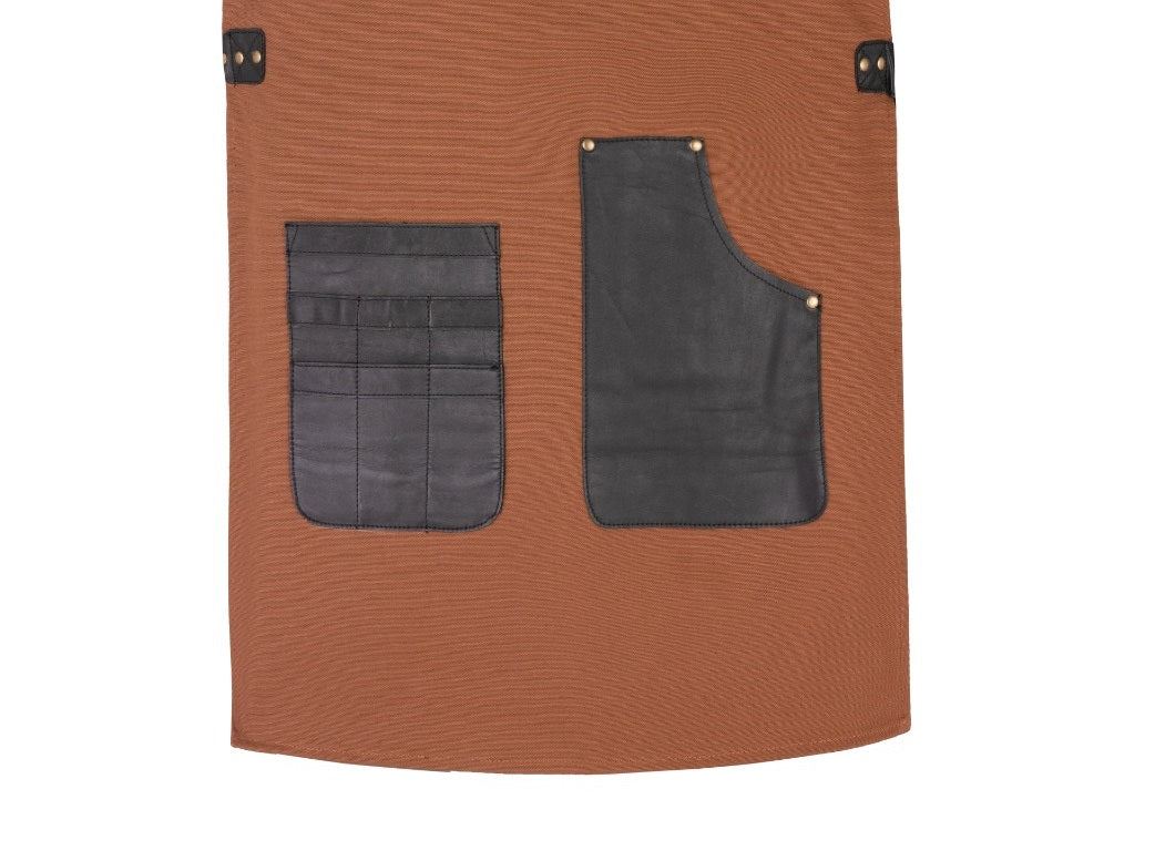 The Bedfordshire Brown Canvas Apron - Image 3