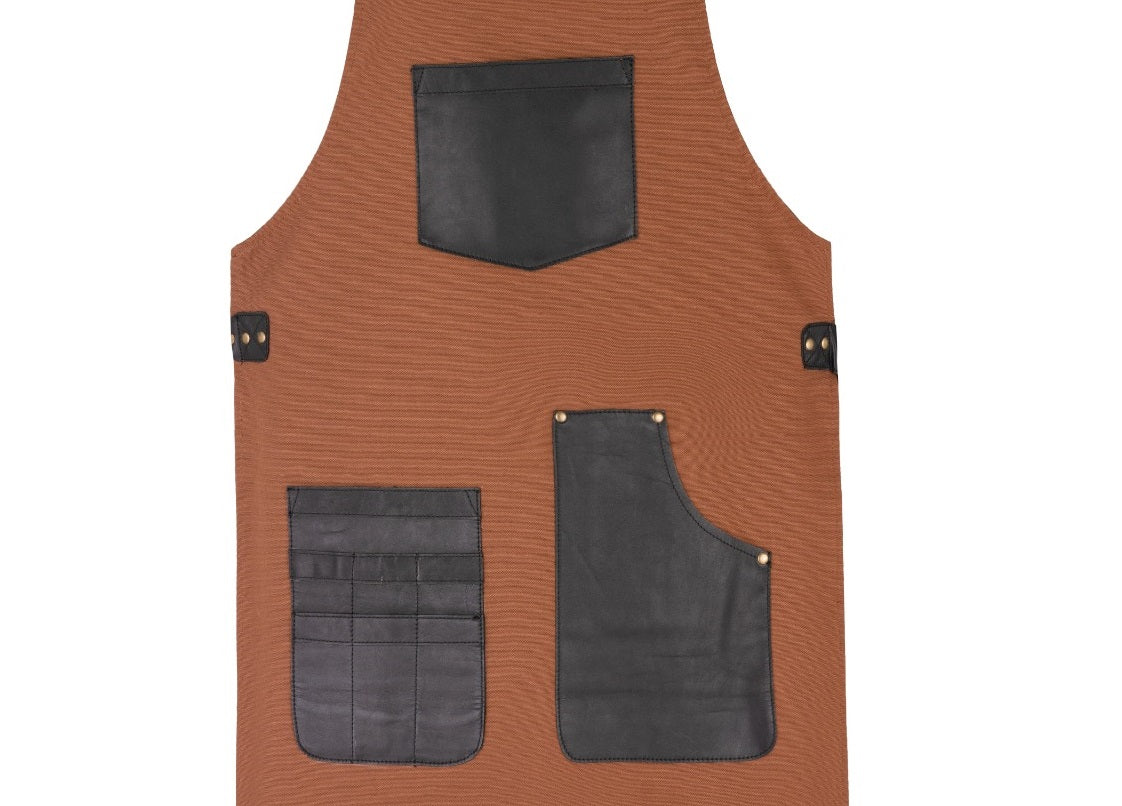 The Bedfordshire Brown Canvas Apron - Image 4