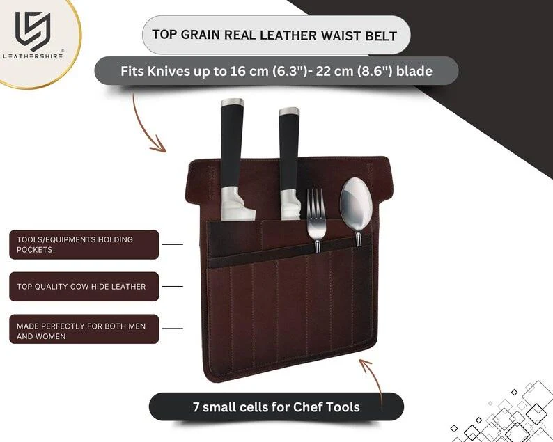 The Bristol Leather Chef utility belt,Knife bag - Image 2