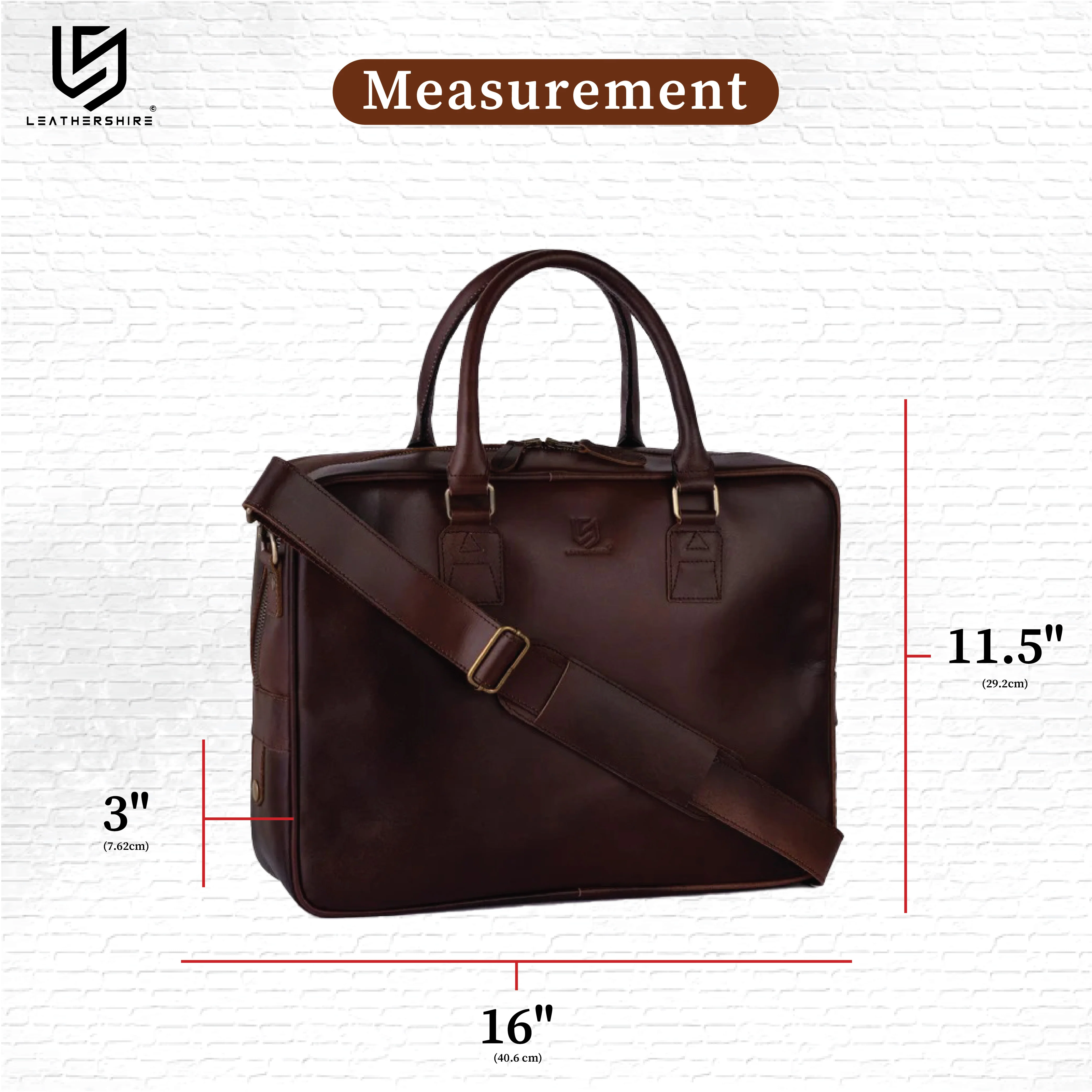 Dark Brown Leather Laptop Bag with Leather Journal and Dufffle Bag Gift Set - Leather Travel Set - Image 11