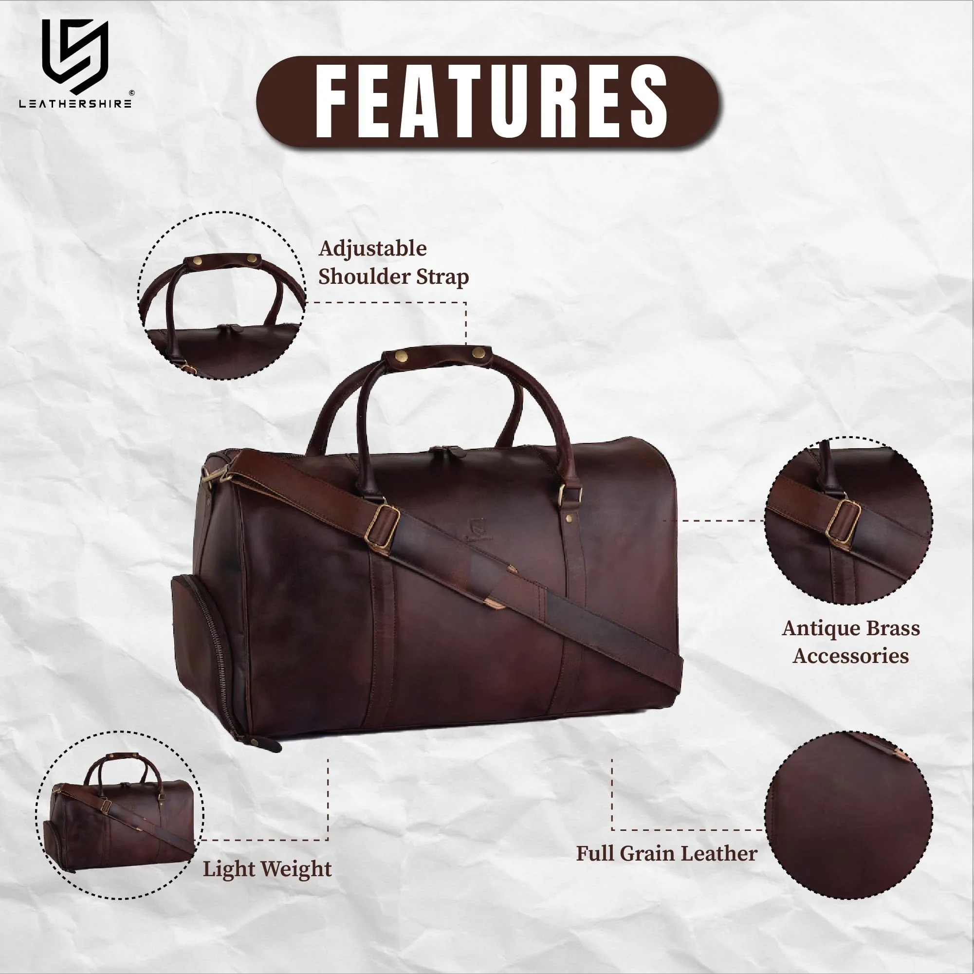 The Isle of Wight Duffle Bag With Shoe Compartment Travel Bag - Image 3