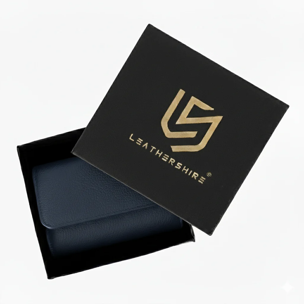 The Somerset Luxury Blue Leather Watch Case Roll - Image 11